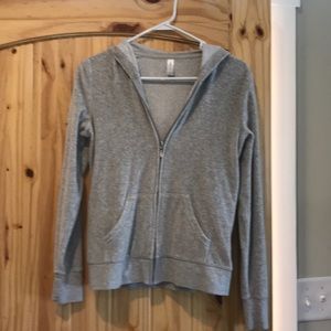 Velour hooded sweatshirt